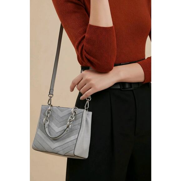 Michael Kors Handbags - Michael Kors grey Chevron purse